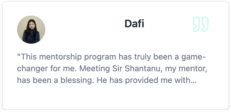 Student Review - Dafi